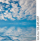 Surface Rippled of water with clouds and sky background. Стоковое фото, фотограф Phongkit Longthong / PantherMedia / Фотобанк Лори