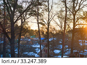 Town in the forest. Стоковое фото, фотограф Ivan Tykhyi / PantherMedia / Фотобанк Лори