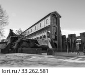 Rivoli Castle in Rivoli in black_and_white. Стоковое фото, фотограф Claudio Divizia / Smarterpix / Фотобанк Лори