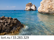 A sea stack on the Aphrodite's (Petra of Romiou) beach. Kouklia. Cyprus (2018 год). Стоковое фото, фотограф Сергей Пристяжнюк (Serg Zastavkin) / Фотобанк Лори