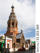 Сретенская церковь с колокольней в городе Ярославле (2014 год). Редакционное фото, фотограф Солодовникова Елена / Фотобанк Лори