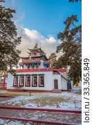 Читинский Дацан, зимний праздничный день (2020 год). Редакционное фото, фотограф Геннадий Соловьев / Фотобанк Лори