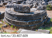 Ancient Greek city Priene on the western coast of Turkey (2019 год). Стоковое фото, фотограф Sergii Zarev / Фотобанк Лори