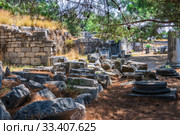 Ancient Greek city Priene on the western coast of Turkey (2019 год). Стоковое фото, фотограф Sergii Zarev / Фотобанк Лори