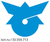 Герб поселка Мурата. Япония. Стоковая иллюстрация, иллюстратор Владимир Макеев / Фотобанк Лори