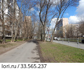 Сахалинская улица. Район Гольяново. Город Москва (2020 год). Стоковое фото, фотограф lana1501 / Фотобанк Лори