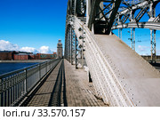 Мост Большеохтинский (Императора Петра Великого). Санкт-Петербург (2020 год). Стоковое фото, фотограф Сергей Афанасьев / Фотобанк Лори