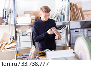 Student engaged in architectural modeling. Стоковое фото, фотограф Яков Филимонов / Фотобанк Лори