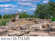 Ancient greek colony Olbia in Parutino, Ukraine (2019 год). Редакционное фото, фотограф Sergii Zarev / Фотобанк Лори