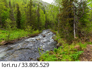 Пороги горной реки Жигалан. Северный Урал. Россия. Стоковое фото, фотограф Евгений Ткачёв / Фотобанк Лори