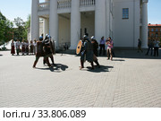 Рыцарское сражение - 5х5, "стенка на стенку" (2019 год). Редакционное фото, фотограф Марина Шатерова / Фотобанк Лори