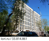 Строительство Четырнадцатиэтажного двухподъездного жилого дома.15-я Парковая улица, владение 46а. район Северное Измайлово. Город Москва (2020 год). Редакционное фото, фотограф lana1501 / Фотобанк Лори