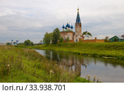 Облачное сентябрьское утро на реке Теза. Село Дунилово. Ивановская область, Россия (2019 год). Стоковое фото, фотограф Виктор Карасев / Фотобанк Лори