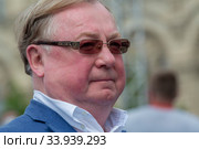 Сергей Степашин на книжном фестивале "Красная площадь" в центре города Москвы, Россия (2020 год). Редакционное фото, фотограф Николай Винокуров / Фотобанк Лори