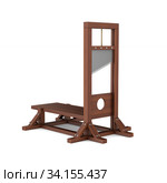 guillotine on white background. Isolated 3d illustration. Стоковая иллюстрация, иллюстратор Ильин Сергей / Фотобанк Лори