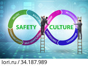 Businessman in safety culture concept. Стоковое фото, фотограф Elnur / Фотобанк Лори