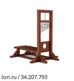guillotine with text debt on white background. Isolated 3d illustration. Стоковая иллюстрация, иллюстратор Ильин Сергей / Фотобанк Лори