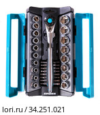 Set of ratcheting socket wrench, sockets and bits Gross (2020 год). Редакционное фото, фотограф Art Konovalov / Фотобанк Лори