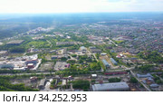 Панорама города Асбест. Свердловская область. Россия (2020 год). Стоковое видео, видеограф Евгений Ткачёв / Фотобанк Лори