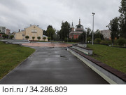 Смоленский храм города Ивантеевки и дом культуры Кекушева (2020 год). Редакционное фото, фотограф Дмитрий Неумоин / Фотобанк Лори