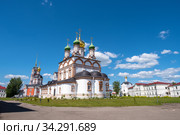 Varnitsky Trinity-Sergius Monastery in the Yaroslavl Region, Rostov Veliky, Varnitsa settlement (2020 год). Стоковое фото, фотограф Валерий Смирнов / Фотобанк Лори