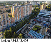 Москва, Нагорный район, реконструкция Площади академика Вишневского (2020 год). Редакционное фото, фотограф glokaya_kuzdra / Фотобанк Лори