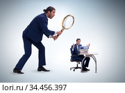 Concept of employee monitoring by boss. Стоковое фото, фотограф Elnur / Фотобанк Лори