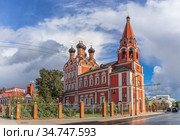 Подворье патриарха Московского и всея Руси, церковь святителя Николая Чудотворца на Болвановке. Город Москва, Нижняя Радищевска улица (2020 год). Стоковое фото, фотограф Владимир Сергеев / Фотобанк Лори
