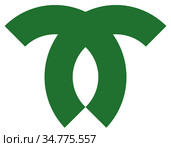 Герб города Кобе. Префектура Хёго. Япония. Стоковая иллюстрация, иллюстратор Владимир Макеев / Фотобанк Лори