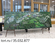 Москва, Сколково. План Иннограда Сколково в фойе Сколковского института науки и технологий (Сколтех). (2020 год). Редакционное фото, фотограф Елена Орлова / Фотобанк Лори