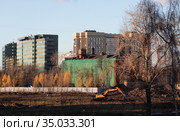 Москва, дома на улице Золоторожский Вал (2020 год). Редакционное фото, фотограф Дмитрий Неумоин / Фотобанк Лори