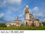 Старинные православные храмы села Парское. Ивановская область. Россия (2019 год). Стоковое фото, фотограф Виктор Карасев / Фотобанк Лори