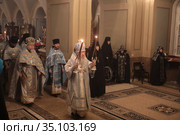 Митрополит Крутицкий и Коломенский Ювеналий (2020 год). Редакционное фото, фотограф Дмитрий Неумоин / Фотобанк Лори