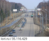 Автомобильная дорога федерального значения - Калужское шоссе. Московская область (сейчас Новомосковский административный округ Москвы) (2010 год). Редакционное фото, фотограф lana1501 / Фотобанк Лори