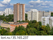 Москва, район Черёмушки, современные жилые дома на Херсонской улице (2020 год). Редакционное фото, фотограф glokaya_kuzdra / Фотобанк Лори