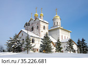 Деревня Веледниково, Истринский район, Московская область. Церковь Сергия Радонежского (2021 год). Редакционное фото, фотограф Natalia Sidorova / Фотобанк Лори