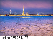 Петропавловская крепость в Санкт-Петербурге (2021 год). Стоковое фото, фотограф Baturina Yuliya / Фотобанк Лори