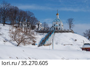 Курорт Красноусольск. Церковь Табынской иконы Божией Матери. Krasnousolsk Resort. Church of the Tabyn icon Of the mother of God. (2010 год). Редакционное фото, фотограф Евгений Романов / Фотобанк Лори