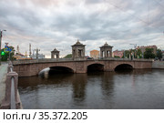 Россия Санкт-Петербург. Старо-Калинкин мост. (2020 год). Редакционное фото, фотограф Литвяк Игорь / Фотобанк Лори