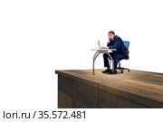 Businessman self isolating on the top. Стоковое фото, фотограф Elnur / Фотобанк Лори