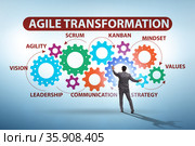 Concept of agile transformaion and reorganisation. Стоковое фото, фотограф Elnur / Фотобанк Лори