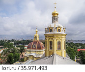 Вид с колокольни Петропавловского собора. Санкт-Петербург (2013 год). Стоковое фото, фотограф Сергей Афанасьев / Фотобанк Лори