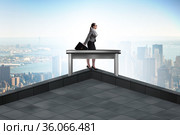 Businesswoman self isolating on the top. Стоковое фото, фотограф Elnur / Фотобанк Лори
