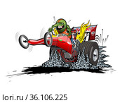 Cartoon dragster. Стоковая иллюстрация, иллюстратор Александр Володин / Фотобанк Лори