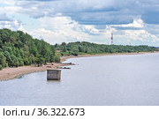 Южный дальномерный павильон мортирной батареи в Финском заливе. Государственный природный заказник «Западный Котлин». Кронштадт. Санкт-Петербург (2021 год). Стоковое фото, фотограф Румянцева Наталия / Фотобанк Лори