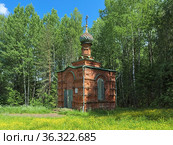 Часовня на месте дома Ивана Сусанина, Костромская область (2021 год). Стоковое фото, фотограф Михаил Марковский / Фотобанк Лори
