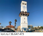 Tower with sundial in Ashdod (2021 год). Редакционное фото, фотограф Irina Opachevsky / Фотобанк Лори