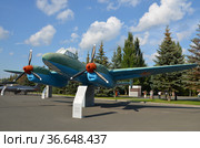 Фронтовой бомбардировщик ПЕ-2 (2021 год). Редакционное фото, фотограф Сергей Миляев / Фотобанк Лори