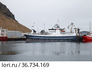 Huginn fishing vessel is moored in port (2017 год). Редакционное фото, фотограф EugeneSergeev / Фотобанк Лори