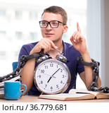 Young student preparing for school exams. Стоковое фото, фотограф Elnur / Фотобанк Лори